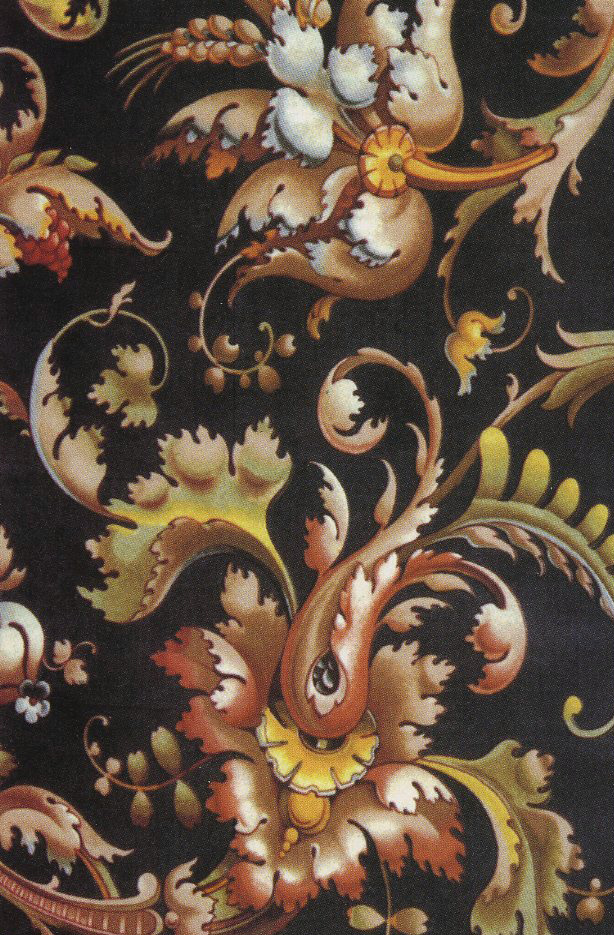 printed silk fabric baroque and rococo theme