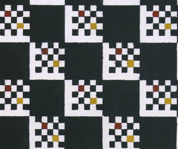 printed silk fabric Checkerboard theme