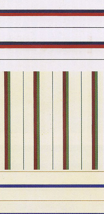printed silk fabric Double Stripes theme