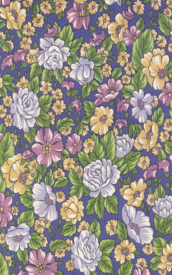 printed silk fabric Floral theme
