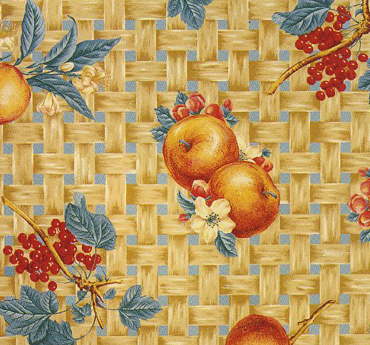 printed silk fabric Fruits theme