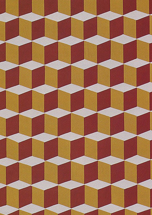 printed silk fabric Geometric theme