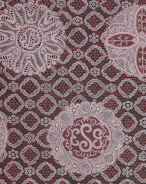printed silk fabric Lace theme