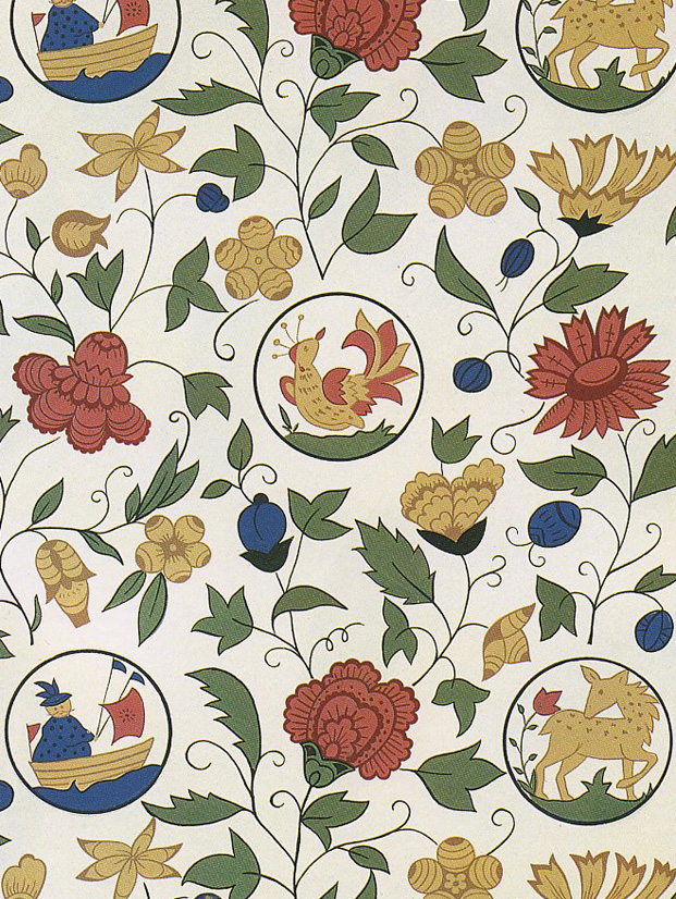 printed silk fabric Sarasa Pattern theme