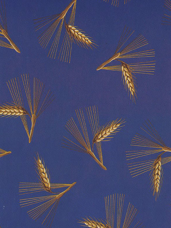 printed silk fabric Wheat, Bamboo & Corn theme